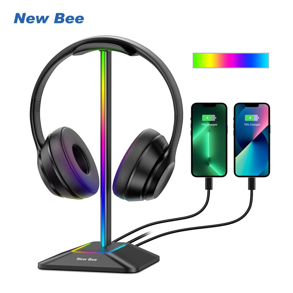 Headset Stand Rgb - New Bee Z8 RGB Headphones Stand