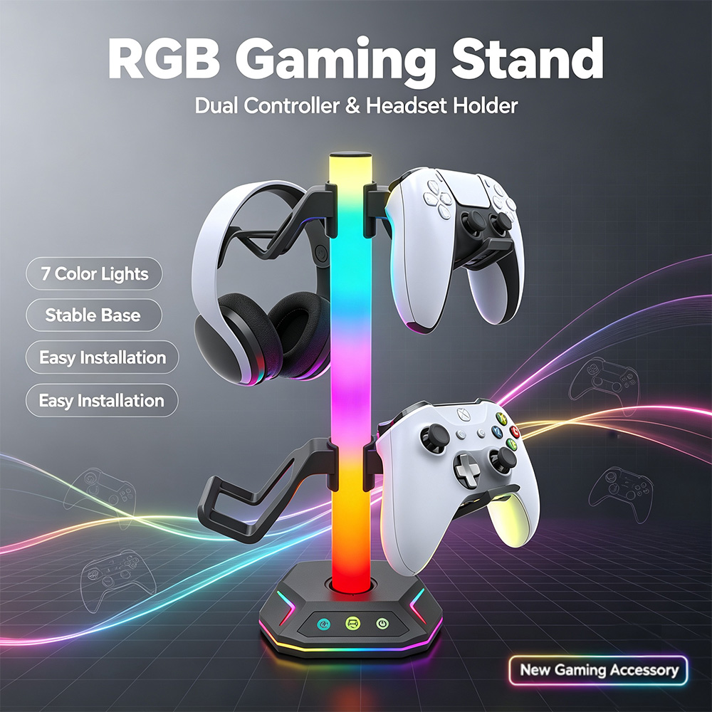Headset Stand Rgb - For Playstation5 Controller Holder Earphone Hanger