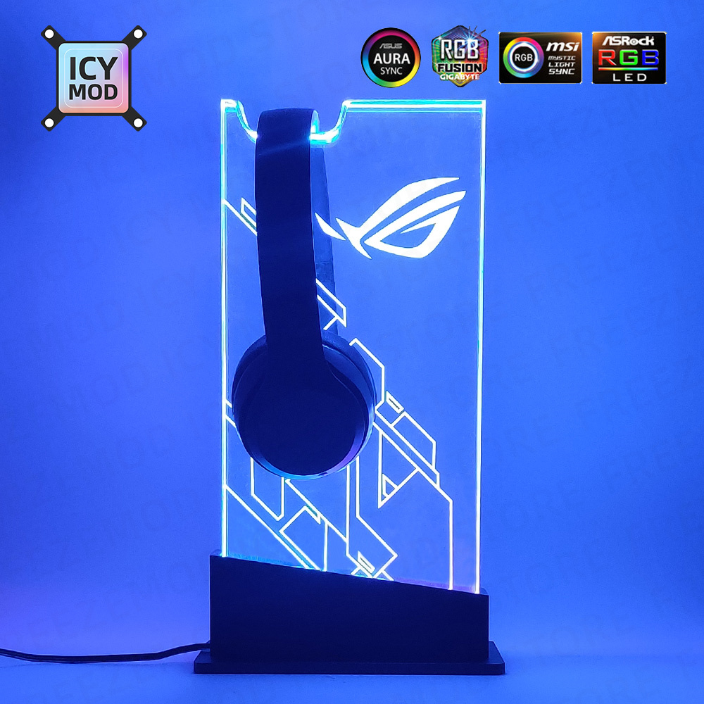 Headset Stand Rgb - Chassis RGB Headset Holder ARGB Transparent