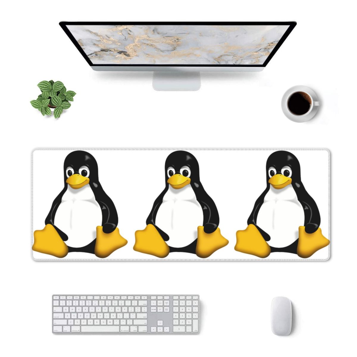 Gaming Accessories Logo - Large Mouse Pad Linux Logo Gamer