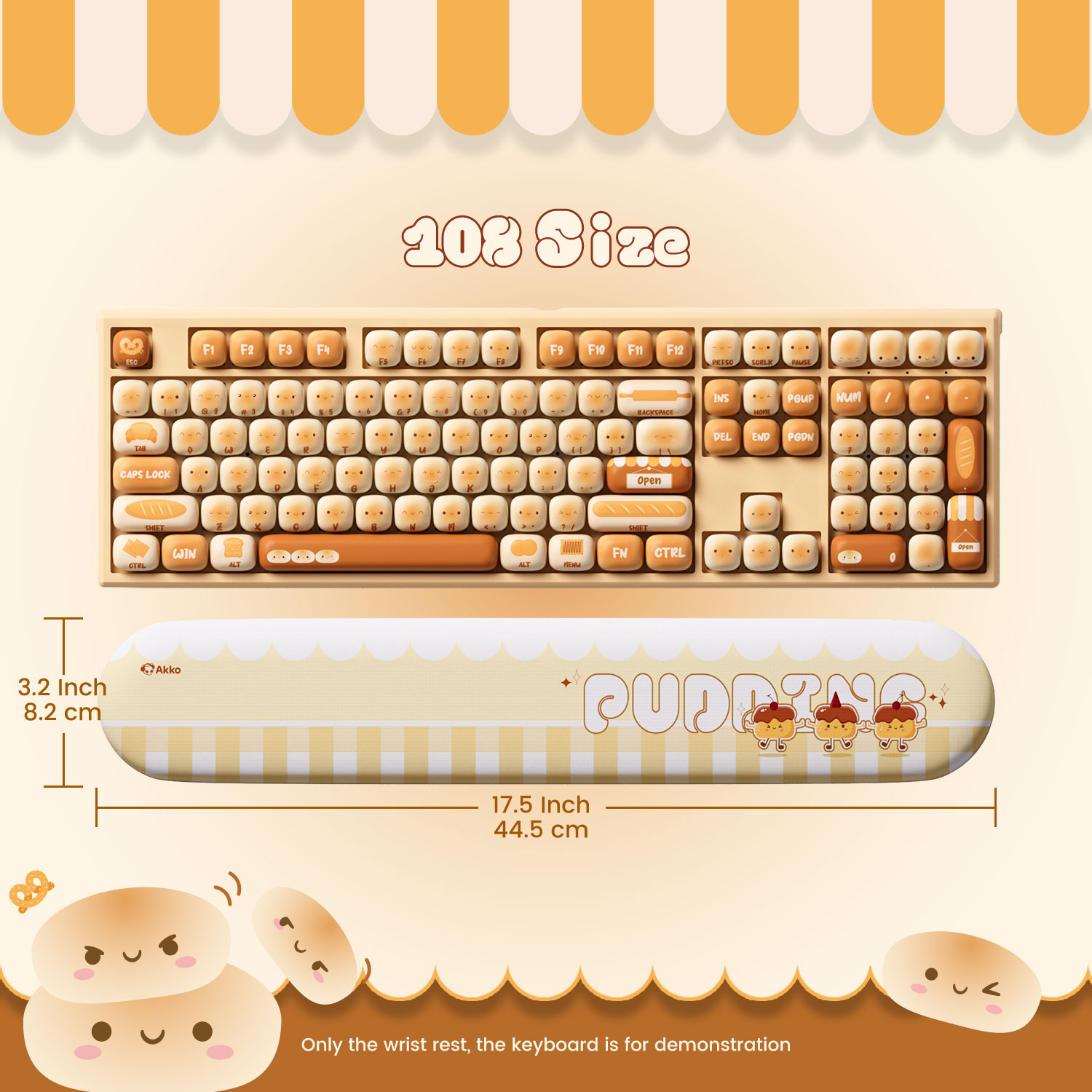 Akko Pudding Buns Keyboard Wri - Wrist Rest Ergonomic 评论和价格