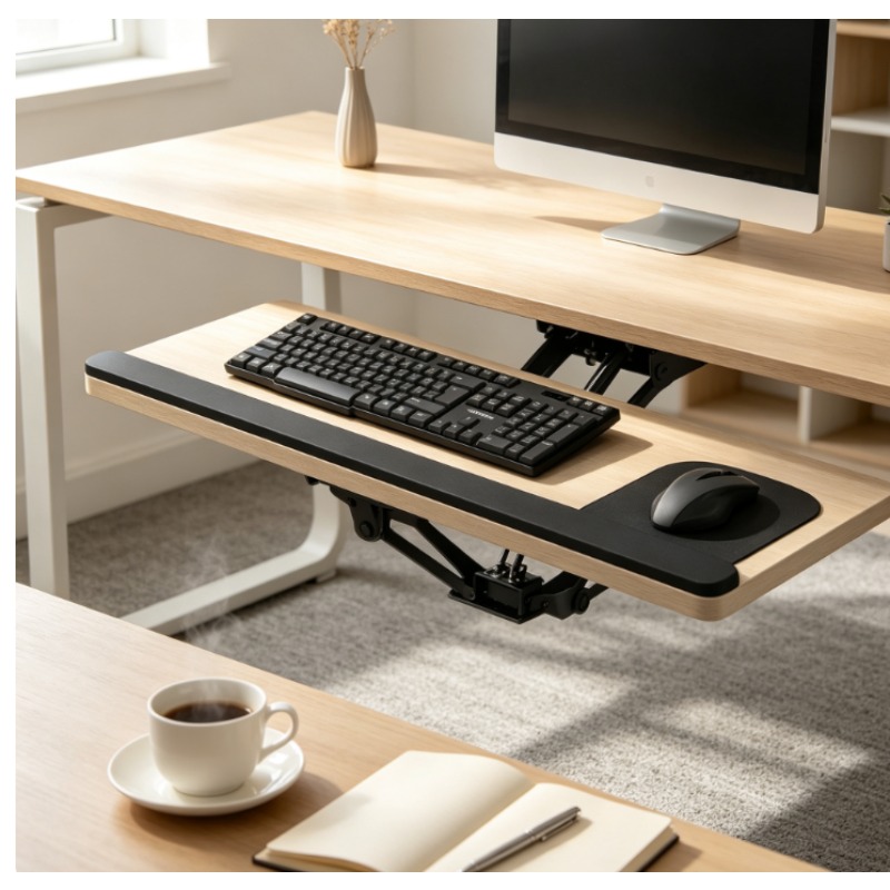 Keyboard Tray Under Desk Slidi - Wrist Rest Ergonomic 评论和价格