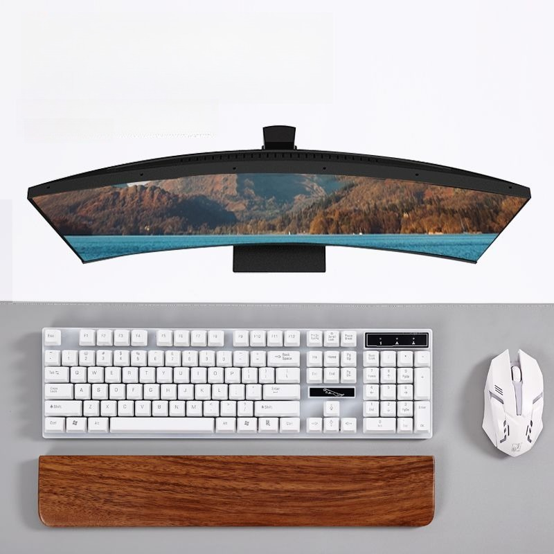 Solid Wood Keyboard Palm Rest  - Wrist Rest Ergonomic 评论和价格