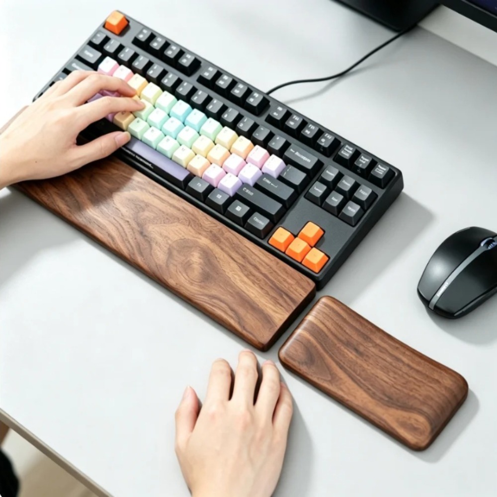 Solid Wood Keyboard Holder Con - Wrist Rest Ergonomic 评论和价格